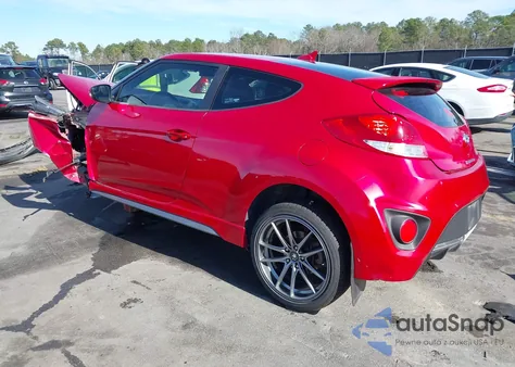 2016 Hyundai Veloster Turbo z USA, uszkodzony, nr VIN KMHTC6AE7GU304104